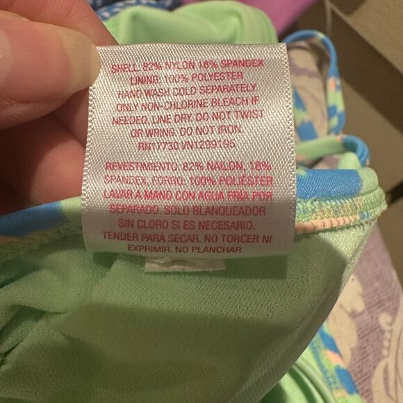 Xhilaration String Bikini Sorbet Green and Blue Animal Print Hot Tub Pool Beach - Picture 9 of 9